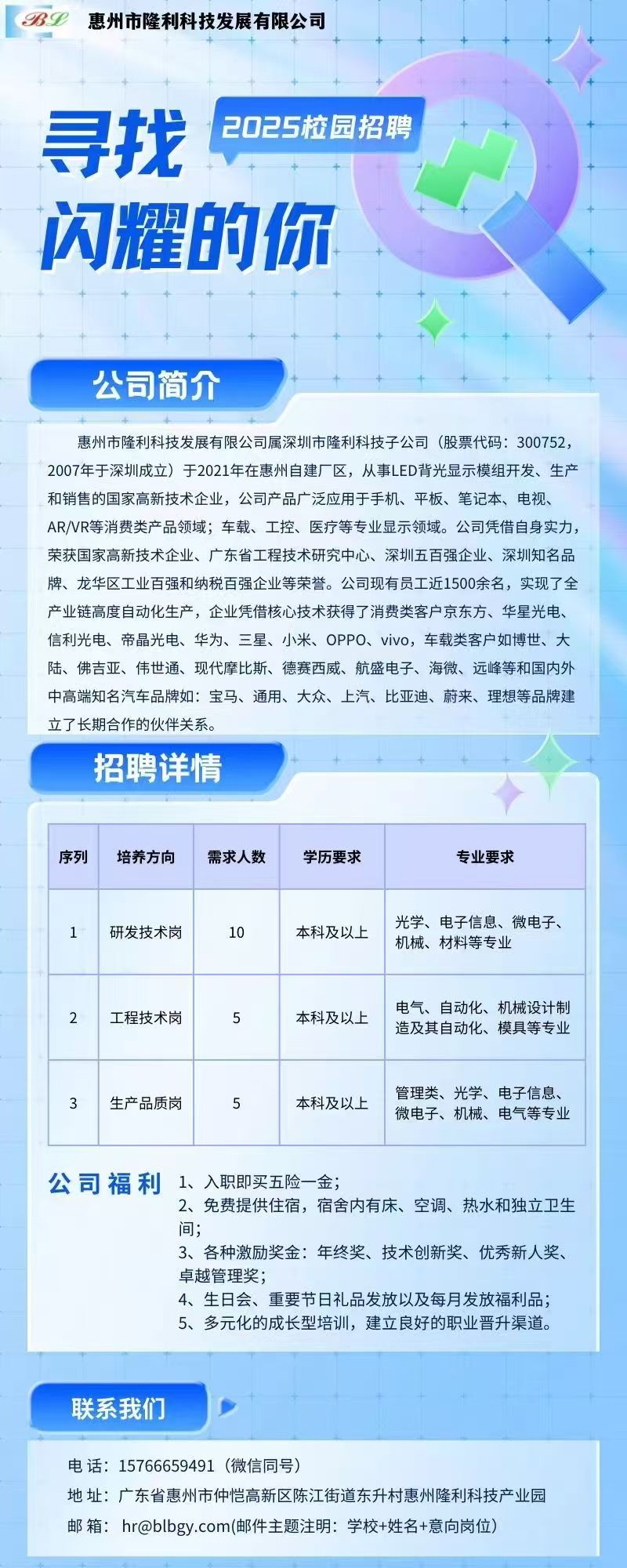 隆利科技最新人才招募动态揭晓，职位丰富，诚邀精英加入！