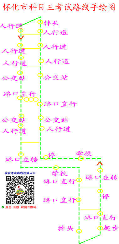 怀化科目三考试全新路线导航图解